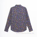 men's digital print long sleeves casual shirt